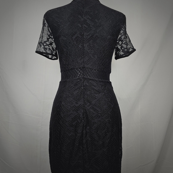 Bailey 44 Black Lace Blocked Sheath Dress. - Picture 10 of 16